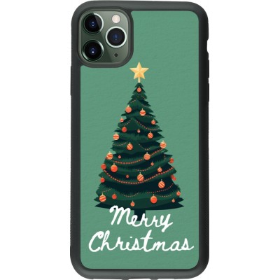 iPhone 11 Pro Max Case Hülle - Silikon schwarz Christmas 25 Xmas Tree