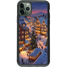 Coque iPhone 11 Pro Max - Silicone rigide noir Christmas 25 Xmas Village