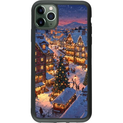 Coque iPhone 11 Pro Max - Silicone rigide noir Christmas 25 Xmas Village