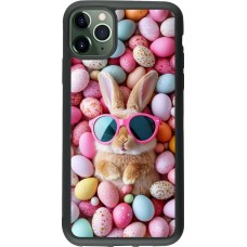 Coque iPhone 11 Pro Max - Silicone rigide noir Easter 2026 Rabbit fun