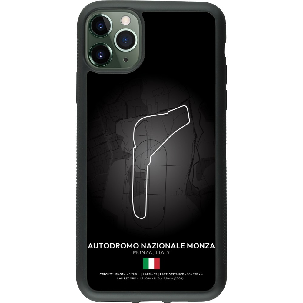 Coque iPhone 11 Pro Max - Silicone rigide noir F1 Track 2025 Italy