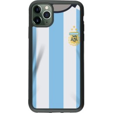 iPhone 11 Pro Max Case Hülle - Silikon schwarz Argentinien 2022 personalisierbares Fussballtrikot