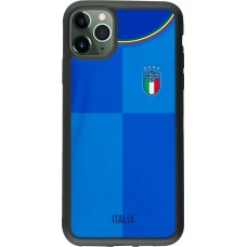 iPhone 11 Pro Max Case Hülle - Silikon schwarz Italien 2022 personalisierbares Fußballtrikot