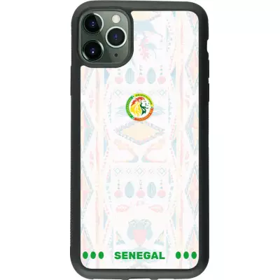 iPhone 11 Pro Max Case Hülle - Silikon schwarz Senegal 2026 personalisierbares Fussballtrikot