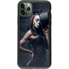 Coque iPhone 11 Pro Max - Silicone rigide noir Halloween 22 Tattooed Girl
