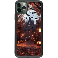 Coque iPhone 11 Pro Max - Silicone rigide noir Halloween 2025 Haunted house
