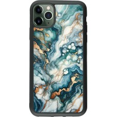 iPhone 11 Pro Max Case Hülle - Silikon schwarz Grüner Blauer Goldener Marmor
