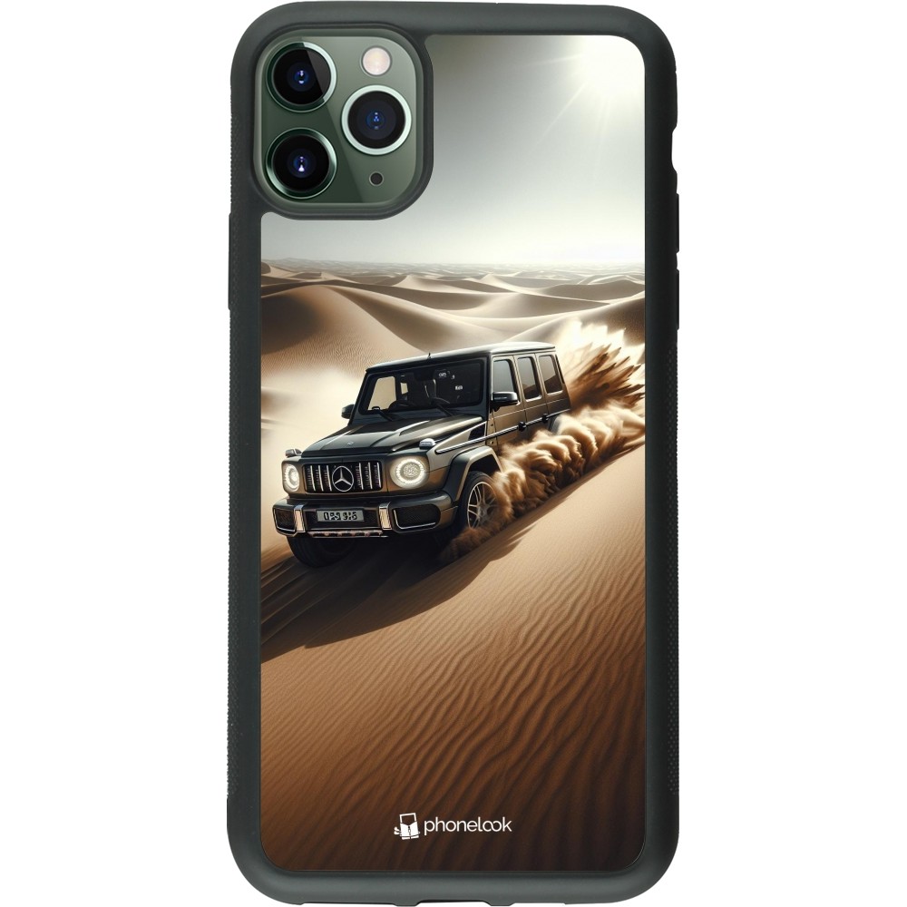 iPhone 11 Pro Max Case Hülle - Silikon schwarz Mercedes G Drift Wueste