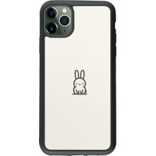 iPhone 11 Pro Max Case Hülle - Silikon schwarz Minimal Häschen Süße