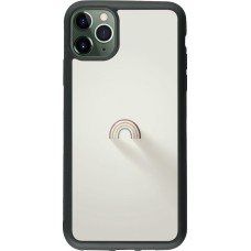 iPhone 11 Pro Max Case Hülle - Silikon schwarz Mini Regenbogen Minimal