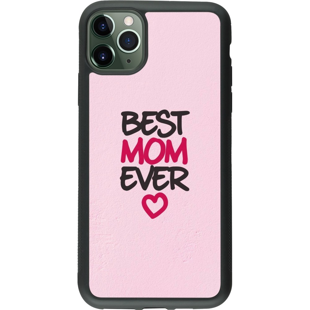 iPhone 11 Pro Max Case Hülle - Silikon schwarz Mom 2023 best Mom ever pink