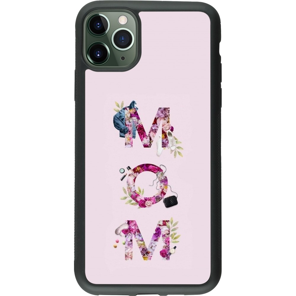 iPhone 11 Pro Max Case Hülle - Silikon schwarz Mom 2024 girly mom