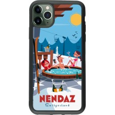 iPhone 11 Pro Max Case Hülle - Silikon schwarz Nendaz Mountain Jacuzzi