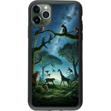 iPhone 11 Pro Max Case Hülle - Silikon schwarz Paradies der exotischen Tiere