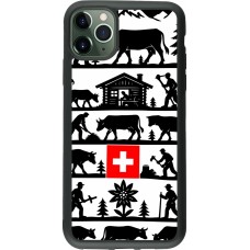 Coque iPhone 11 Pro Max - Silicone rigide noir Poya Suisse 1