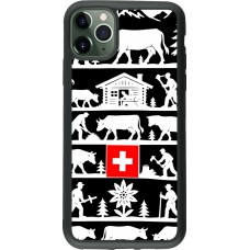 Coque iPhone 11 Pro Max - Silicone rigide noir Poya Suisse 1 noir