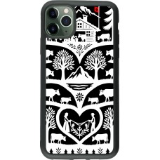 Coque iPhone 11 Pro Max - Silicone rigide noir Poya Suisse 2 noir