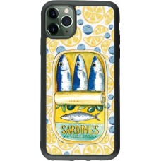 Coque iPhone 11 Pro Max - Silicone rigide noir Sardines in oil 2026