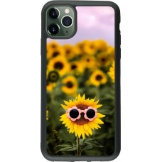 iPhone 11 Pro Max Case Hülle - Silikon schwarz Sunflower with glasses Spring 2026