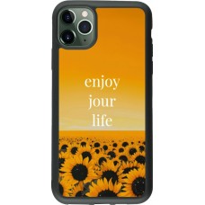 iPhone 11 Pro Max Case Hülle - Silikon schwarz Summer 2025 Enjoy your life