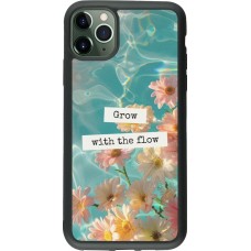 Coque iPhone 11 Pro Max - Silicone rigide noir Summer 2025 Grow with the flow