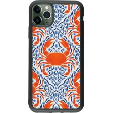 Coque iPhone 11 Pro Max - Silicone rigide noir Crabs and pearls Summer 2026