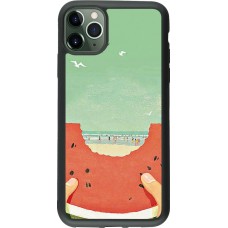 iPhone 11 Pro Max Case Hülle - Silikon schwarz Views through a watermelon Summer 2026