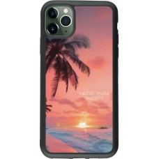 iPhone 11 Pro Max Case Hülle - Silikon schwarz Watch more sunsets Summer 2026