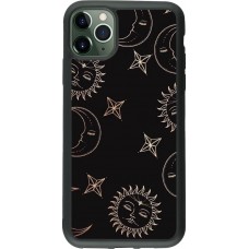 Hülle iPhone 11 Pro Max - Silikon schwarz Suns and Moons