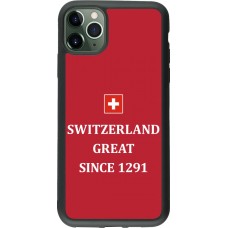 iPhone 11 Pro Max Case Hülle - Silikon schwarz Switzerland Great Since 1291