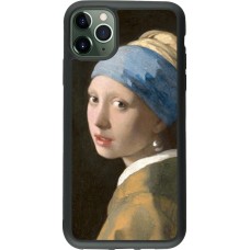 iPhone 11 Pro Max Case Hülle - Silikon schwarz Kunstbild - Das Mädchen mit dem Perlenohrring - Jan Vermeer
