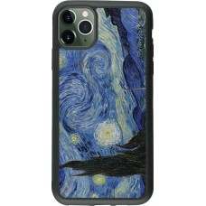 iPhone 11 Pro Max Case Hülle - Silikon schwarz Kunstbild - Sternennacht - Van Gogh