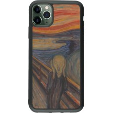 Coque iPhone 11 Pro Max - Silicone rigide noir Tableau art - Le Cri - Edvard Munch