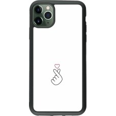 iPhone 11 Pro Max Case Hülle - Silikon schwarz Valentine 2024 heart by Millennials