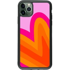iPhone 11 Pro Max Case Hülle - Silikon schwarz Valentine 2024 heart gradient