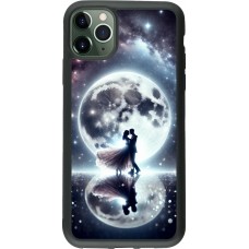 iPhone 11 Pro Max Case Hülle - Silikon schwarz Valentin 2024 Liebe unter dem Mond