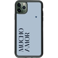 iPhone 11 Pro Max Case Hülle - Silikon schwarz Valentine 2024 mucho amor azul