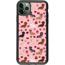 iPhone 11 Pro Max Case Hülle - Silikon schwarz Valentine 2024 puppy love
