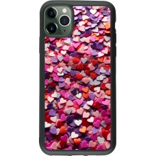 iPhone 11 Pro Max Case Hülle - Silikon schwarz Valentin 2025 Konfetti