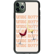 Coque iPhone 11 Pro Max - Silicone rigide noir Wine not