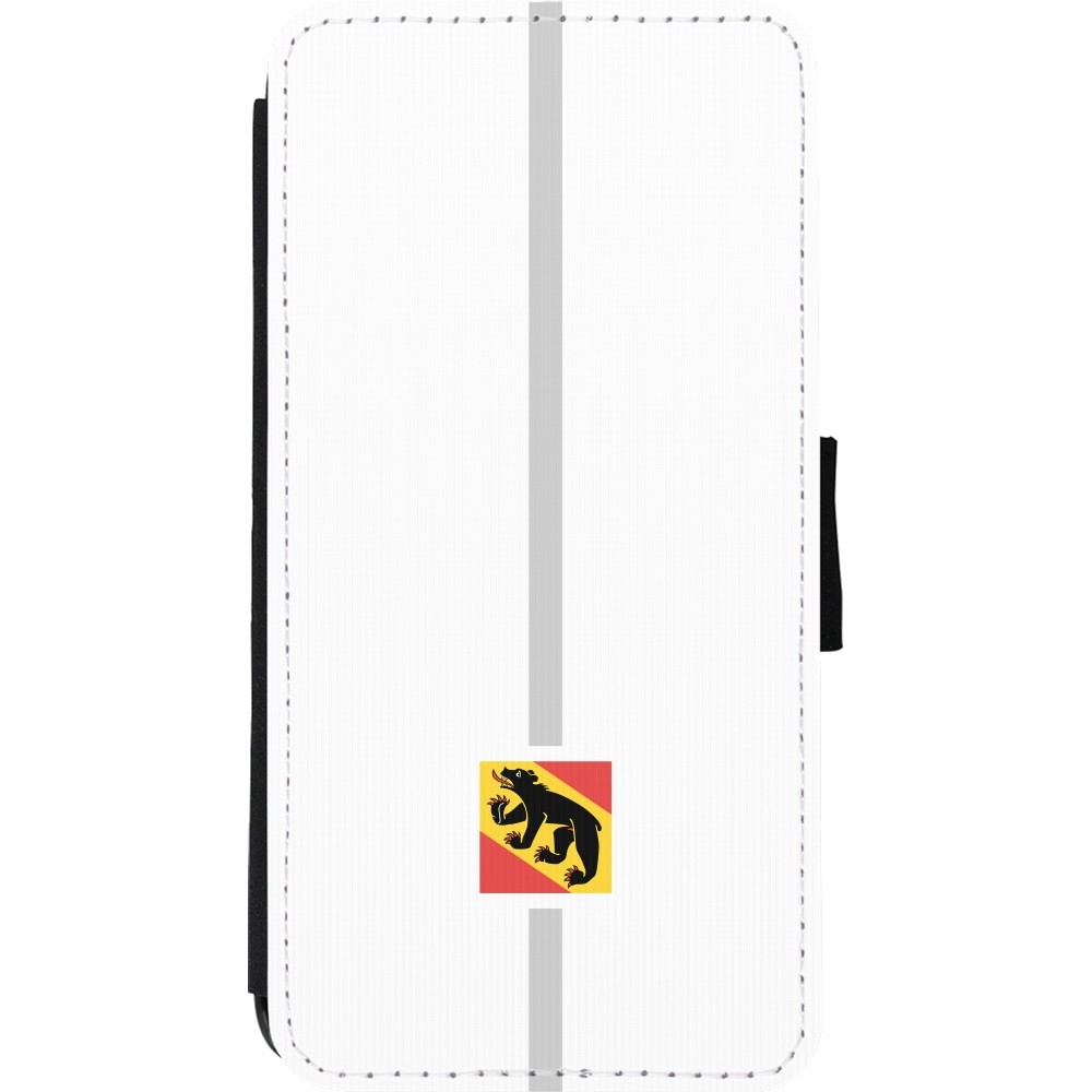 Coque iPhone 11 Pro Max - Wallet noir Canton BE blanc