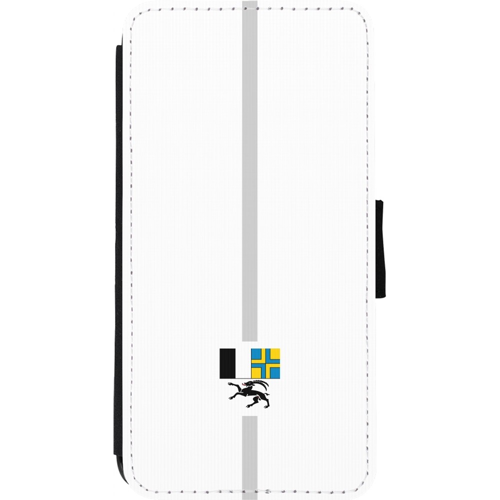 Coque iPhone 11 Pro Max - Wallet noir Canton GR blanc