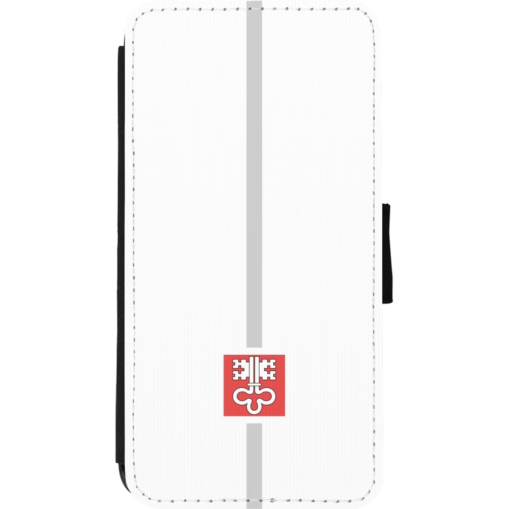 Coque iPhone 11 Pro Max - Wallet noir Canton NW blanc
