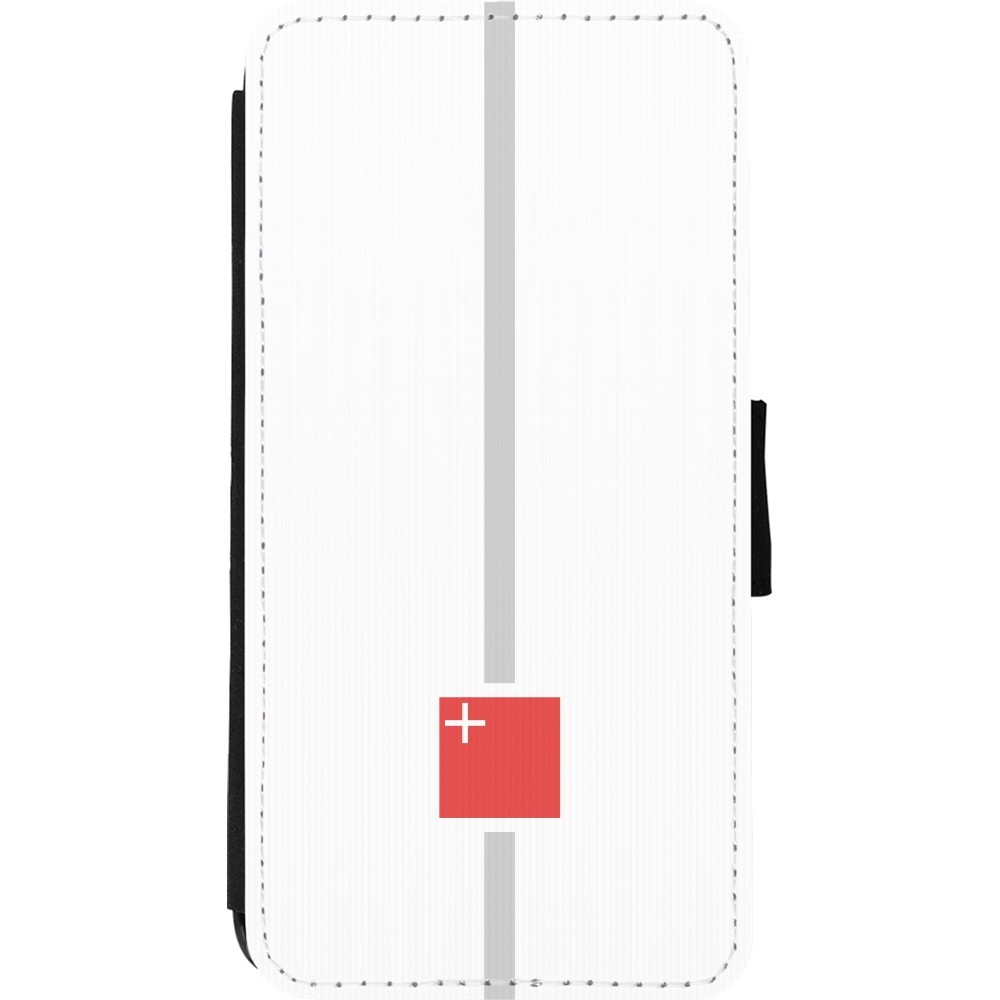 Coque iPhone 11 Pro Max - Wallet noir Canton SZ blanc