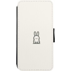 iPhone 11 Pro Max Case Hülle - Wallet schwarz Minimal Häschen Süße