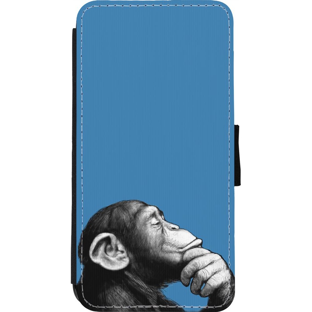 Coque iPhone 11 Pro Max - Wallet noir Monkey Pop Art