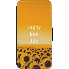 Coque iPhone 11 Pro Max - Wallet noir Summer 2025 Enjoy your life
