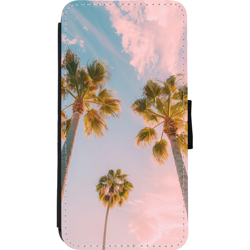 iPhone 11 Pro Max Case Hülle - Wallet schwarz Summer 2025 Palmiers