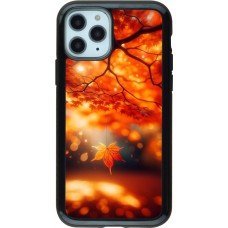 iPhone 11 Pro Case Hülle - Hybrid Armor schwarz Herbst Magisch Orange