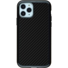 Hülle iPhone 11 Pro - Hybrid Armor schwarz Carbon Basic
